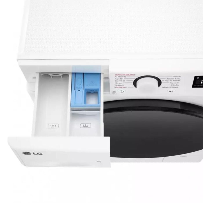 Lavadora LG F2WR5S08AGW 60 cm 1200 rpm 8 kg A Vapor 6