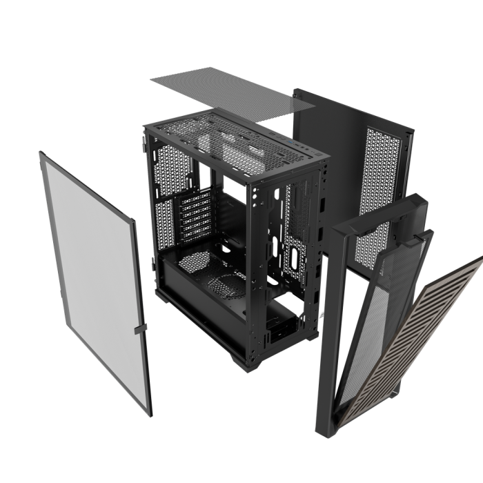 Phoenix Caja PC Gaming Artisan Noble con frontal de madera y lateral de cristal templado 8