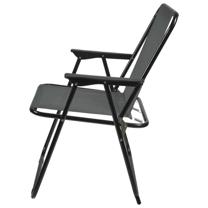Home Deco Factory Silla Plegable Gris - Acero, Poliéster y Plástico PP, Ideal para Exteriores, Resiste Lluvia y Sol, Tratamiento UV, 45x54 cm; h.84 cm 2 Home Deco Factory Silla Plegable Gris - Acero, Poliéster y Plástico PP, Ideal para Exteriores, Resiste Lluvia y Sol, Tratamiento UV, 45x54 cm; h.84 cm 2