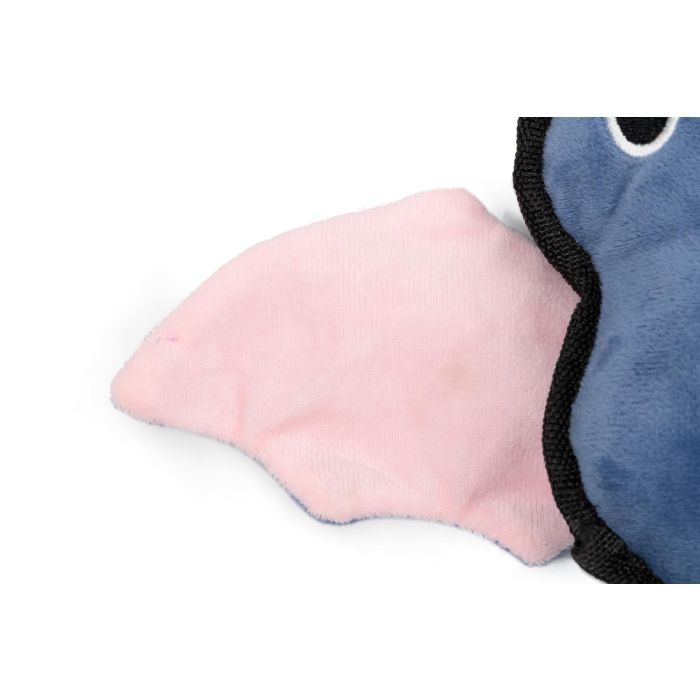 Gloria Peluche Juguete para Perro con Squeaker de Plástico EVA, Textura Blanda de Poliéster, Diseño Forma de Murciélago, Color Negro 3