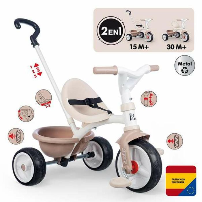 Smoby Triciclo Be Move Beige para Niños a Partir de 3 Años 13