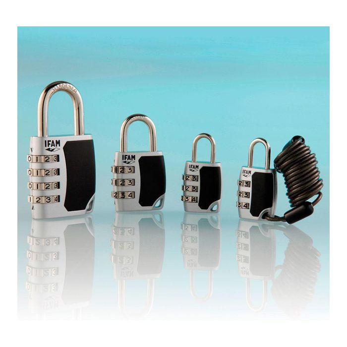 Ifam Candado C35s Zinc 34,5mm Arco Ø4,7mm con Combinación para Taquillas, Maletas y Baúles 2