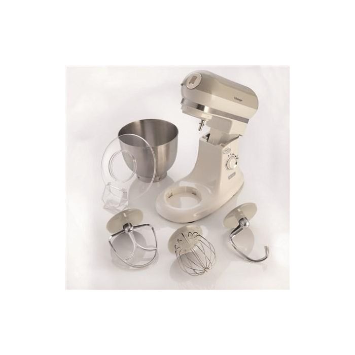 Ariete 1588/03 Robot de Cocina Vintage Beige con Bol de Acero Inoxidable y 10 Velocidades 5 Ariete 1588/03 Robot de Cocina Vintage Beige con Bol de Acero Inoxidable y 10 Velocidades 5