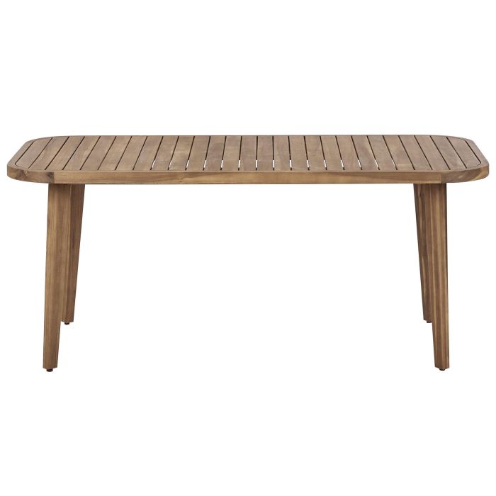 DKD Home Decor Mesa de Comedor para Terraza y Jardín de Teca Marrón Desmontable 90 x 180 x 77 cm para 6-8 Personas