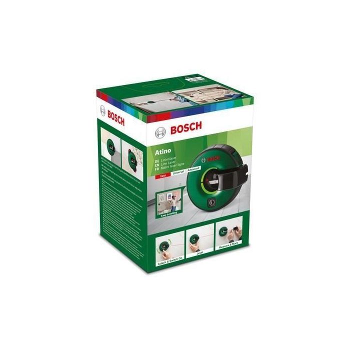 Bosch Atino Medidor láser de línea para una alineación perfecta de objetos, fácil fijación a pared con almohadilla de gel o alfileres 2 Bosch Atino Medidor láser de línea para una alineación perfecta de objetos, fácil fijación a pared con almohadilla de gel o alfileres 2