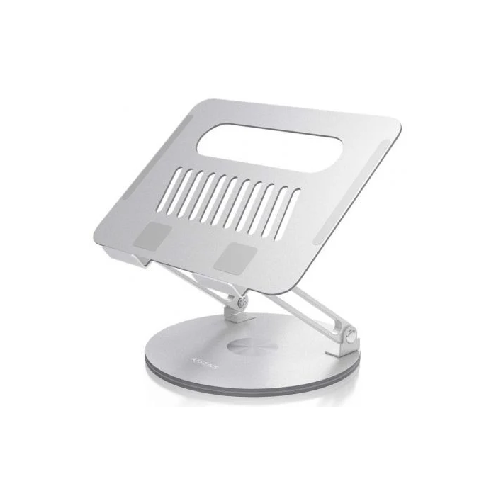 AISENS - SOPORTE DE SOBREMESA XL GIRATORIO AJUSTABLE PARA PORTATIL / TABLET 10-17, PLATA 1