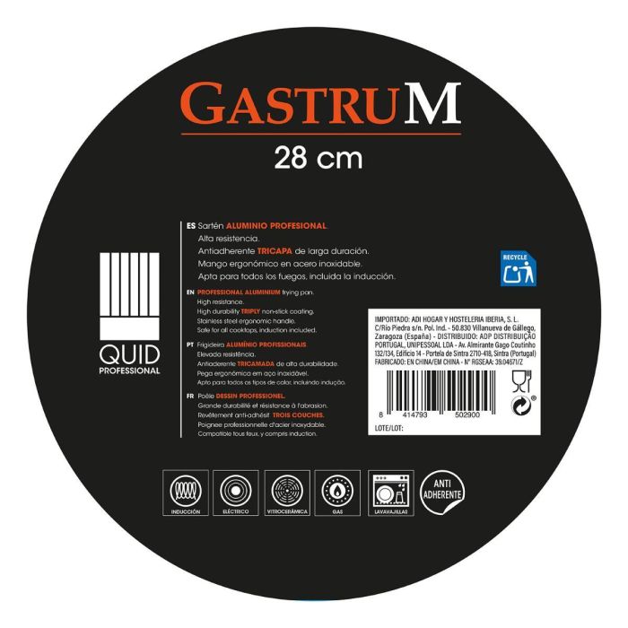 Sartén Aluminio Inducción Gastrum Quid Professional 28 cm