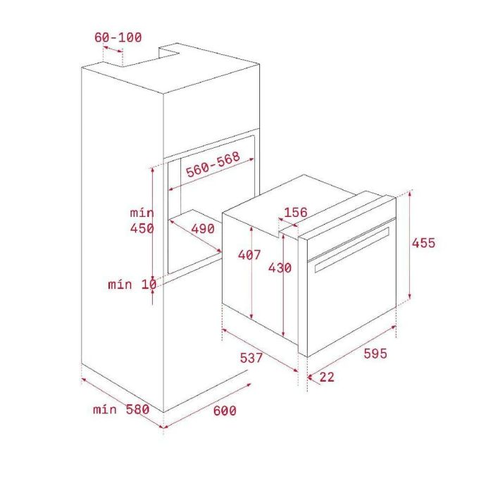 Horno Compacto Teka HBC 535 2593 W 48 L 2