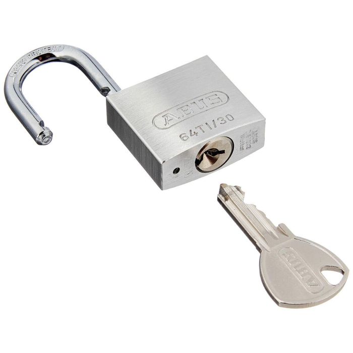 Abus ABU4003318561863 Candado 64TI/30 Titalium, Cuerpo de aluminio, Llave paracéntrica, Riesgo de robo medio 4