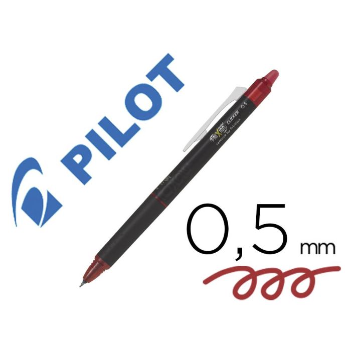 Boligrafo Pilot Frixion Point Clicker Borrable 0,5 mm Rojo 12 unidades