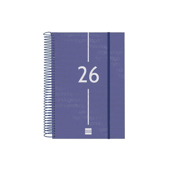 Finocam Agenda Espiral E11-165x242 mm Tapa PP Azul 2026
