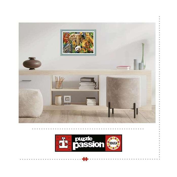 Puzzle 500 piezas collage de animales salvajes 13 Puzzle 500 piezas collage de animales salvajes 13