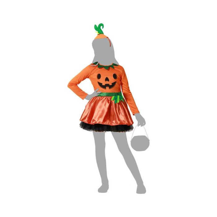 Disfraz de Calabaza Naranja con Gorro para Niña de 3-4 Años - Ideal para Halloween y Fiestas Temáticas de Otoño 4