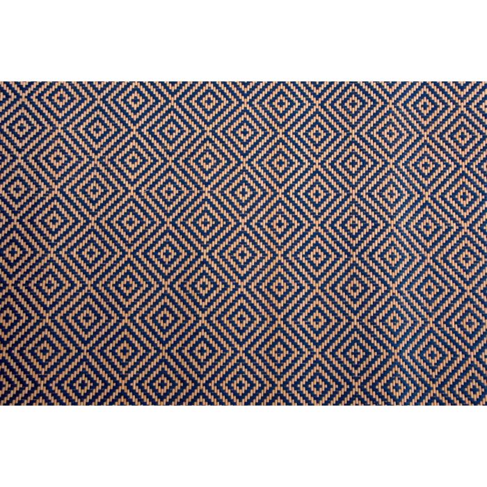 DKD Home Decor Alfombra Mediterraneo Azul Natural Geométrico Bambú 230 x 160 x 0.5 cm 1