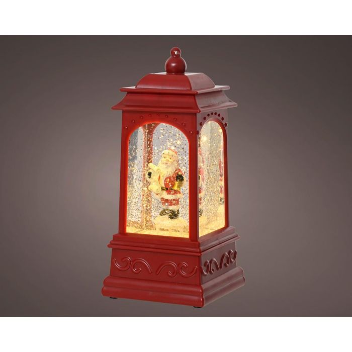 Lumineo Farol Giratorio de Agua Santa Claus 2 Leds Luz Cálida Fija 9 x 9 x 20,50 cm 1
