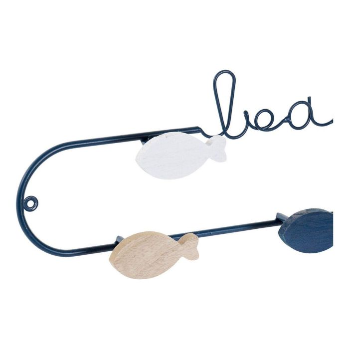 Perchero Pared Mediterraneo DKD Home Decor Natural Azul 5.5 x 13 x 43.5 cm (2 Unidades) 1 Perchero Pared Mediterraneo DKD Home Decor Natural Azul 5.5 x 13 x 43.5 cm (2 Unidades) 1