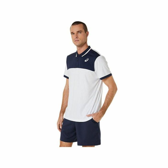 Polo de Manga Corta Hombre Asics Court Blanco 3