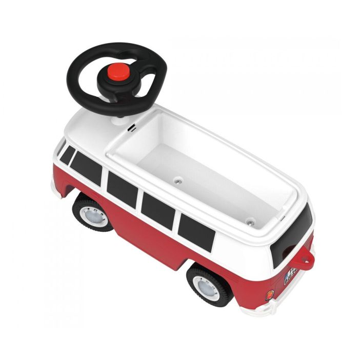 Smoby - Volkswagen Van Transporter Red - Caja de almacenamiento + Volante - 26L x 30l x 60H - A partir de 18 meses 2