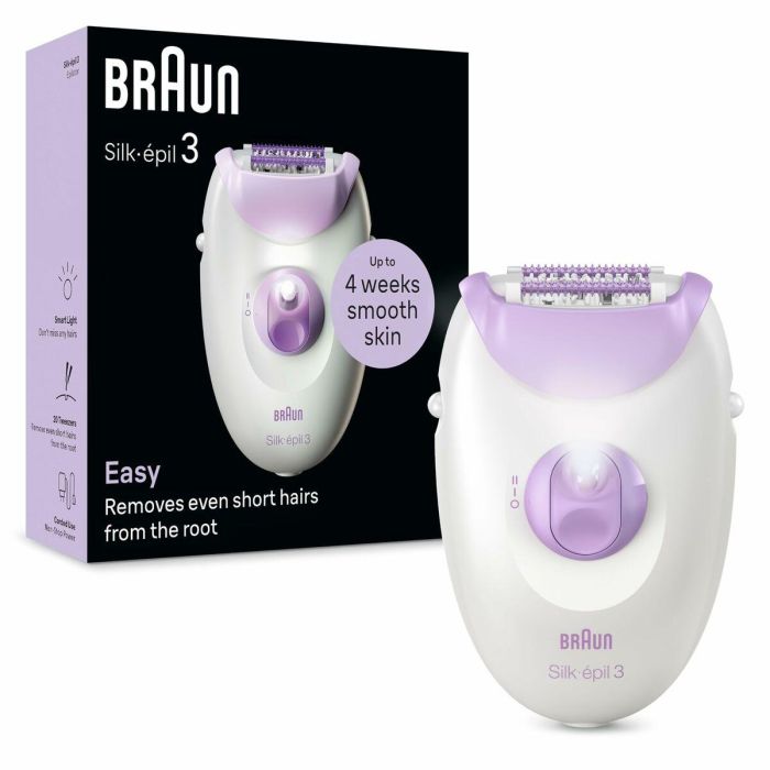 Braun Silk-épil 3 3-000 Depiladora 20 Pinzas MicroGrip Color Púrpura Blanco 12