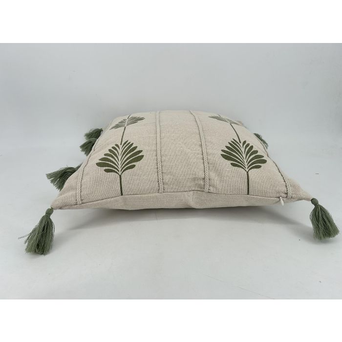 Cojin Boho DKD Home Decor Natural Verde 45 x 45 cm (2 Unidades) 4 Cojin Boho DKD Home Decor Natural Verde 45 x 45 cm (2 Unidades) 4