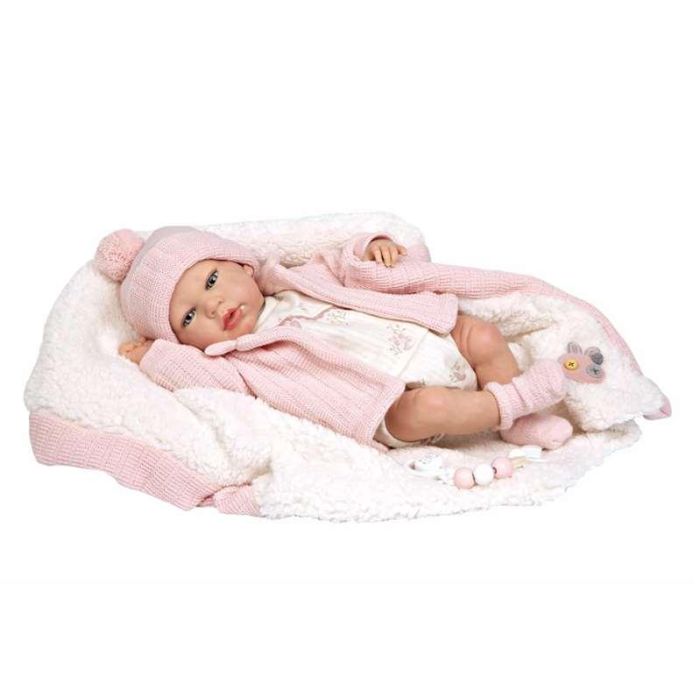 Muñeca reborn arias 40 cm marta rosa c/manta 15 Muñeca reborn arias 40 cm marta rosa c/manta 15
