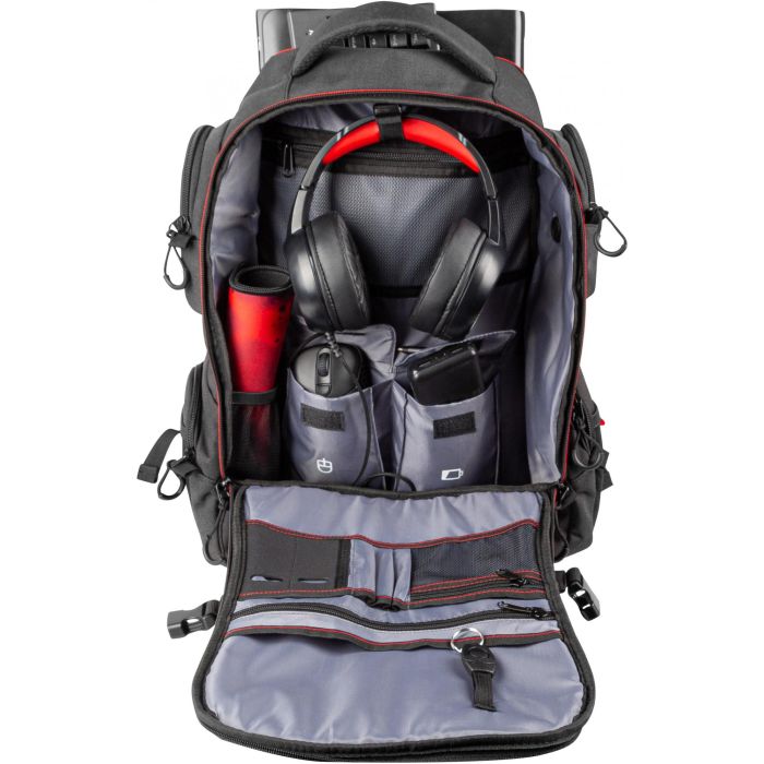 GENESIS Pallad 550 Mochila Gaming para Portátiles 17.3 pulgadas, Negro Rojo, Resistente al Agua y Golpes, con Múltiples Compartimentos 13 GENESIS Pallad 550 Mochila Gaming para Portátiles 17.3 pulgadas, Negro Rojo, Resistente al Agua y Golpes, con Múltiples Compartimentos 13