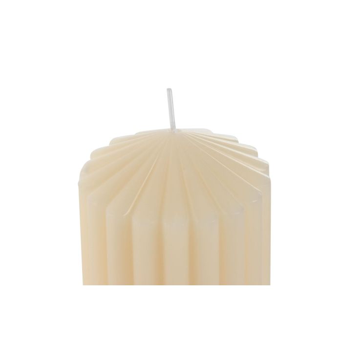 DKD Home Decor Vela Scandi Crema de Cera Natural 450gr, 80 Horas de Duración, 7x7x15 cm (Pack 12 Unidades) 2