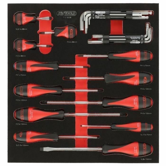 KS Tools 714.0158 Juego de Herramientas de 3 Cajones para Carro, 158 Piezas 0 KS Tools 714.0158 Juego de Herramientas de 3 Cajones para Carro, 158 Piezas 0