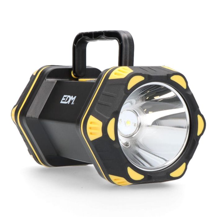 Edm Linterna de mano led recargable 3 puntos de luz, 17h autonomía, cuerpo de goma, asa rotativa 180°, incluye función power bank 2 Edm Linterna de mano led recargable 3 puntos de luz, 17h autonomía, cuerpo de goma, asa rotativa 180°, incluye función power bank 2