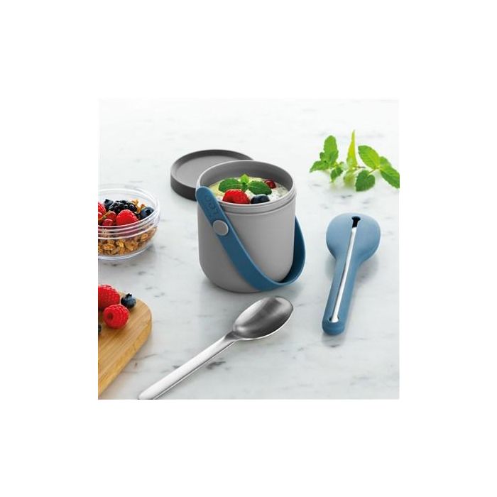 Berghoff 3950235 Recipiente Dual con Cubertería de 3 Piezas y Funda de Silicona 3 Berghoff 3950235 Recipiente Dual con Cubertería de 3 Piezas y Funda de Silicona 3