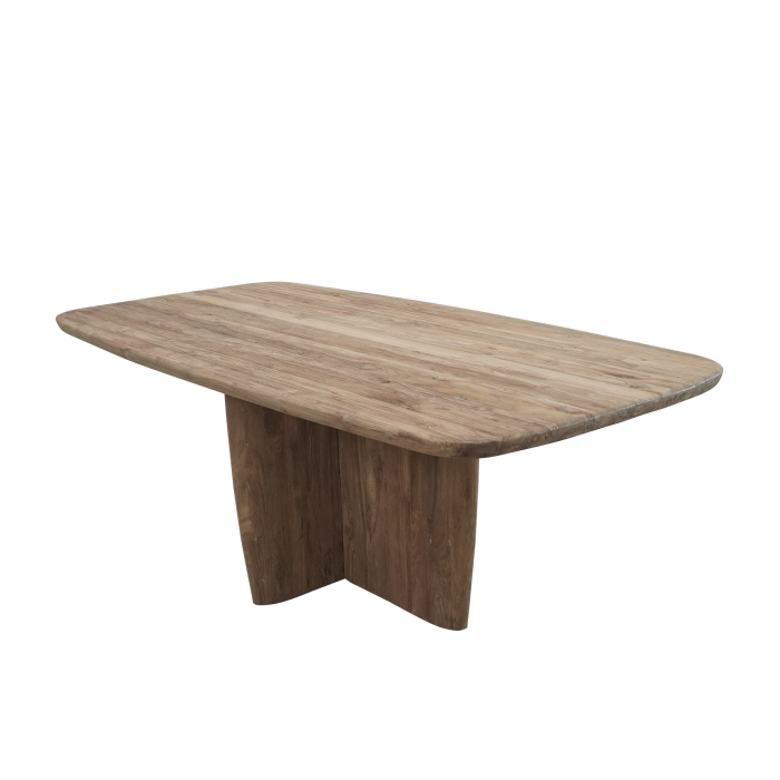DKD Home Decor Mesa de Comedor Moderno de Teca Reciclada Natural 220 x 110 x 78 cm Desmontable 1