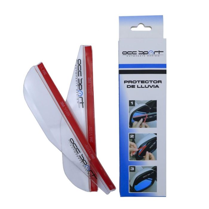 Occ Sport Protector de Lluvia para Espejo Retrovisor Lateral Traslúcido OCCDEC021 Pack 2 Universal PVC 0 Occ Sport Protector de Lluvia para Espejo Retrovisor Lateral Traslúcido OCCDEC021 Pack 2 Universal PVC 0