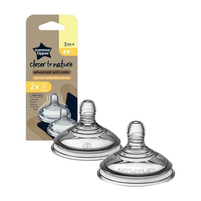 TOMMEE TIPPEE Tetas anticólicos 3m + X2