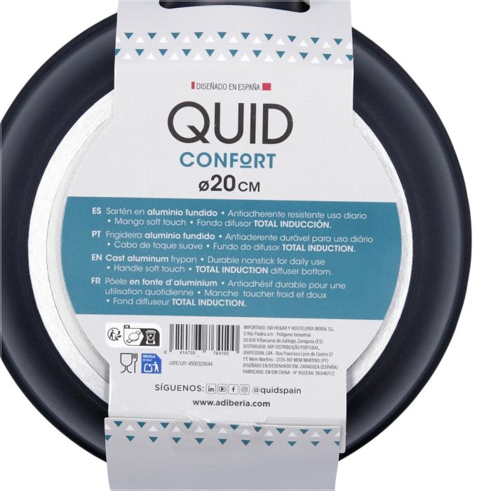 Sartén Aluminio Fundido Confort Quid 20 cm (6 Unidades) 6 Sartén Aluminio Fundido Confort Quid 20 cm (6 Unidades) 6