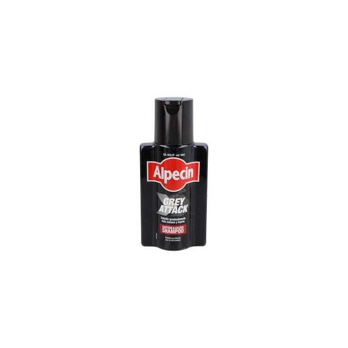 Alpecin GREY ATTACK Champú Anticaída y Anticanas para Hombres 200 ml - Fortalece el Cabello y Atenúa las Canas