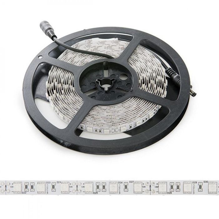 Tira de 300 LEDs 60W 2.100Lm SMD5050 12VDC IP65 Ultravioleta x5M 40.000H [CA-5050-300-IP65-UV]-Ultravioleta 1
