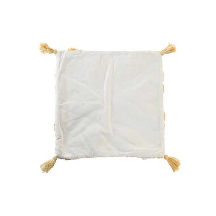 DKD Home Decor Funda Cojín Amarilla de Poliéster 50x50 cm con Cremallera 2