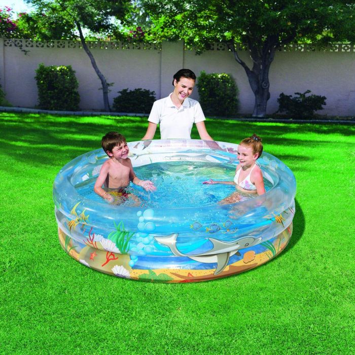 Bestway Piscina Hinchable 3 Aros Transparente Tropical 150x53 cm +6 Años Jardin 51045 8 Bestway Piscina Hinchable 3 Aros Transparente Tropical 150x53 cm +6 Años Jardin 51045 8