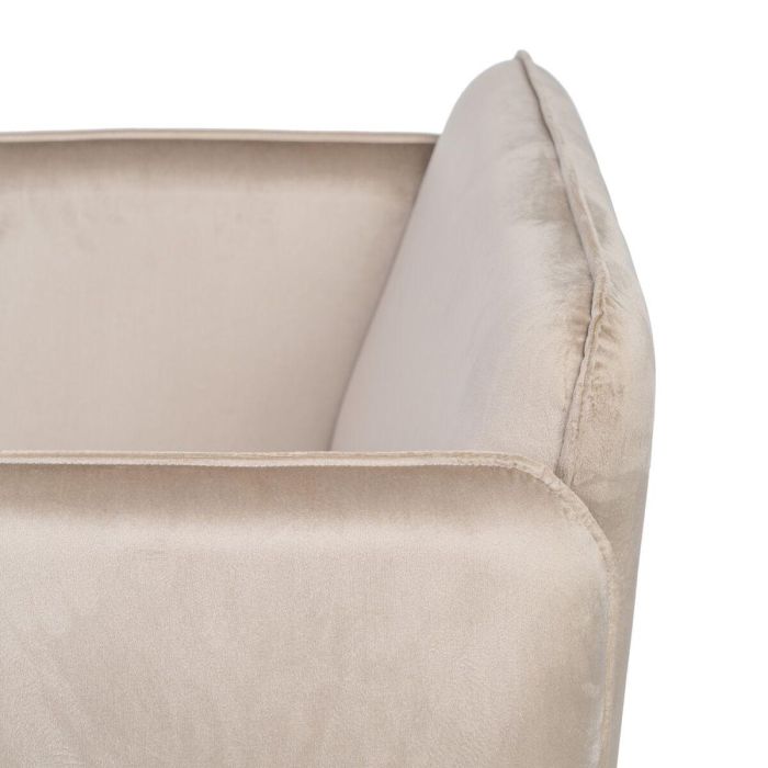 Sillón Tejido Sintético Beige Metal 4