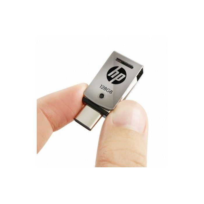 PENDRIVE HP X5000M 128GB - CONECTORES USB-A / USB TIPO-C - 150MB/S LECTURA - OTG - USB 3.1 - ACERO INOX. 1