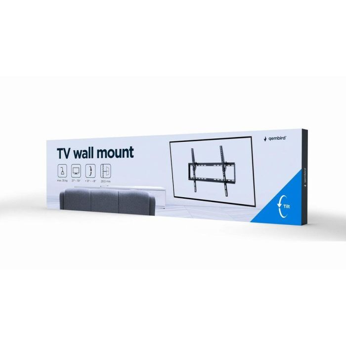 Gembird WM-70T-03 Soporte para TV 37-70" (177,8 cm) Inclinable, VESA 200x200-600x400mm, 35kg, Slim 2,05cm Negro 1 Gembird WM-70T-03 Soporte para TV 37-70" (177,8 cm) Inclinable, VESA 200x200-600x400mm, 35kg, Slim 2,05cm Negro 1