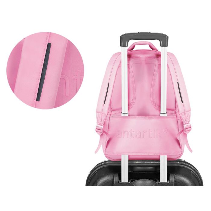 Mochila Antartik Multibolsillo 19 L Compartimento Para Portatil Y Tablet Color Rosa 450 X 160 X 300 mm 3