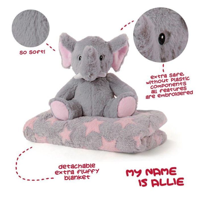 Peluche + Manta suave Elefante Allie 22cm 2 Peluche + Manta suave Elefante Allie 22cm 2