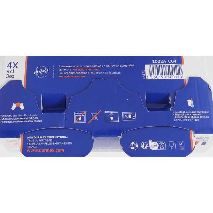 Duralex Set 4 Vasos Transparente 9Cl Colección Amalfi (12 Cajas) 6