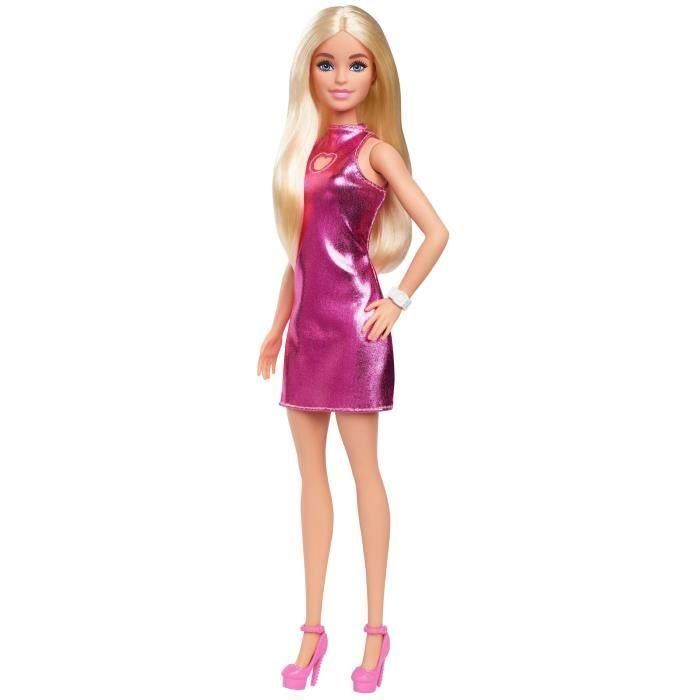 Muñeca Barbie Fashionista Vestido Rosa Metalizado Hyt88 2 Muñeca Barbie Fashionista Vestido Rosa Metalizado Hyt88 2