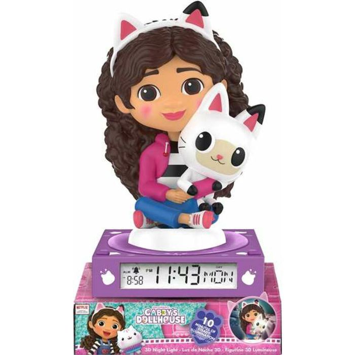 Kids Euroswan Despertador infantil La Casa de Gabby con Luz de Noche y Fecha 3D, Reloj de Mesa para Niños y Niñas +3 Años Kids Euroswan Despertador infantil La Casa de Gabby con Luz de Noche y Fecha 3D, Reloj de Mesa para Niños y Niñas +3 Años