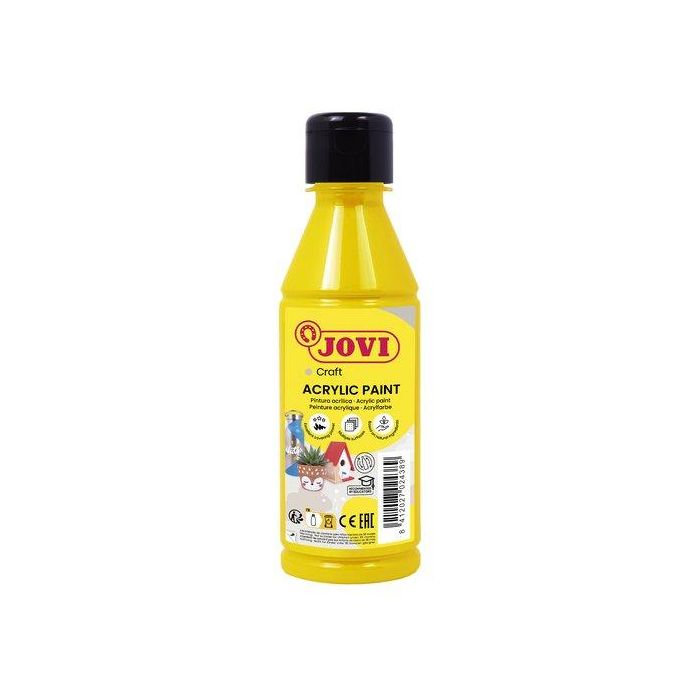 Jovi Pintura Plástica Jovidecor Acryl Botella 250 mL Amarillo