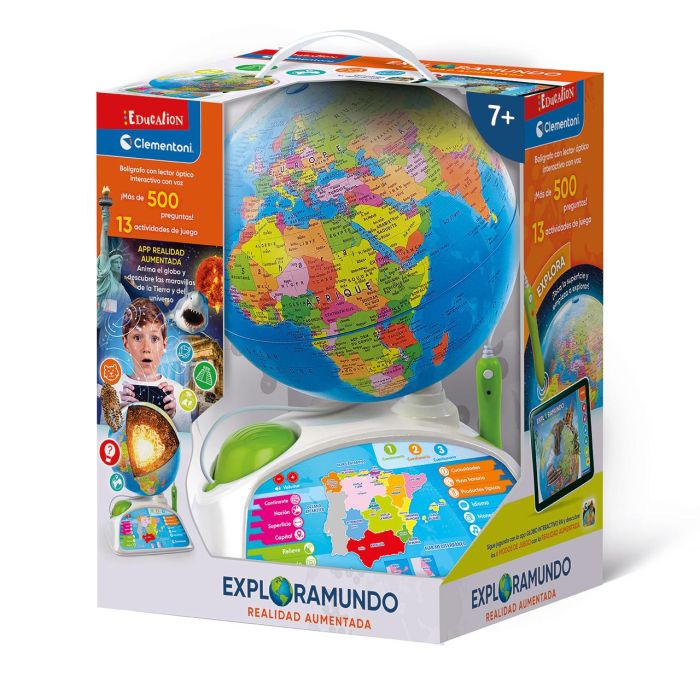 Clementoni Globo Realidad Aumentada 55522 Interactivo con Lápiz Óptico para Descubrir el Mundo y Resolver Puzles +7 Años 1 Clementoni Globo Realidad Aumentada 55522 Interactivo con Lápiz Óptico para Descubrir el Mundo y Resolver Puzles +7 Años 1