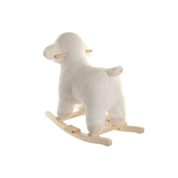 DKD Home Decor Mecedora Infantil de Oveja, Poliéster y Madera, Blanco/Natural, 33 x 50 x 64 cm 1 DKD Home Decor Mecedora Infantil de Oveja, Poliéster y Madera, Blanco/Natural, 33 x 50 x 64 cm 1