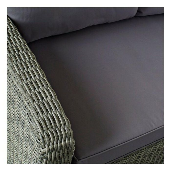 DKD Home Decor Sofá de Jardín y Terraza Gris 204x267x90 cm Set 4 Piezas Desmontable con Cojines Ratán Sintético 2 DKD Home Decor Sofá de Jardín y Terraza Gris 204x267x90 cm Set 4 Piezas Desmontable con Cojines Ratán Sintético 2